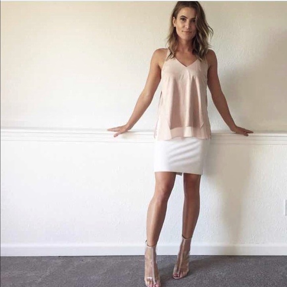 Gold Clear Lucite Peep Toe High Heel Ankle Booties - Picture 6 of 6